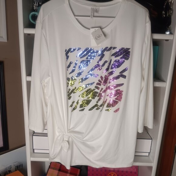 CATO FASHIONS / LIFESTYLE LIVE/WELL IVORY BREEZE XLARGE - Picture 1 of 9